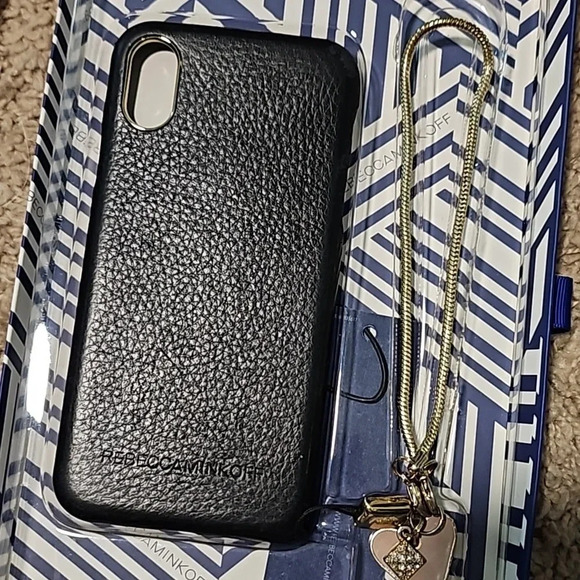 Rebecca Minkoff Leather Wrap Case with Charm- Iphone X - Picture 2 of 2